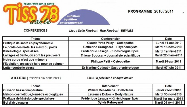 Programme 2010-2011