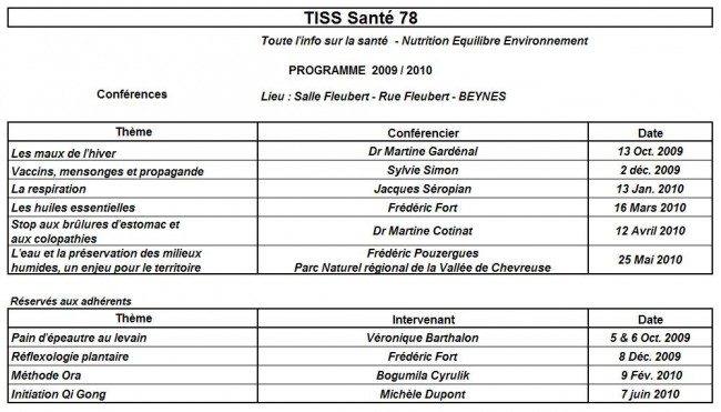 programme 2009 - 2010