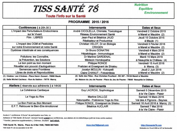Programme au 13-04